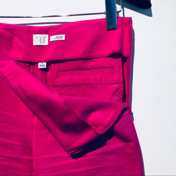 Fuschia Pink Skinny High-Rise Ankle Pants - Picture 3 of 8